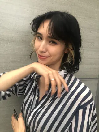 ミディアム カラー ミヤギ リュウキのヘアスタイル