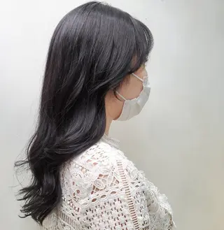 ロング カラー 韓国レイヤー suzuのヘアスタイル