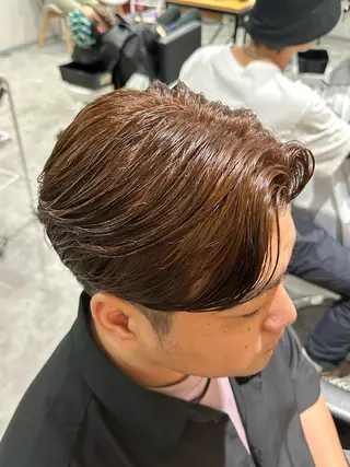 ミディアム カラー ヘアアレンジ メンズ Mens Salon Gray by NYNY所属・Gray by NYNYのヘアスタイル