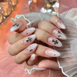 ネイル 23時まで❤︎韓国、 ワンホンネイルのネイルデザイン