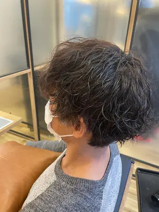 パーマ メンズ ふるはし みなのヘアスタイル