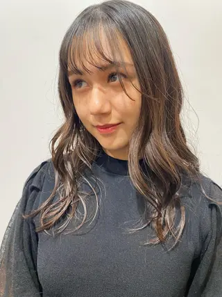 ヘアアレンジ 顔周りカット/透明感 カラー/rioのヘアスタイル