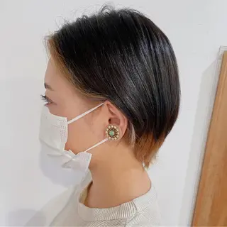 ショート カラー ヘアアレンジ なつき/艶ピンク/ girly hairのヘアスタイル