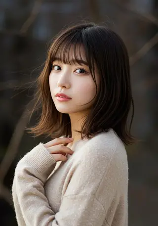 ミディアム 豊田 さくらのヘアスタイル