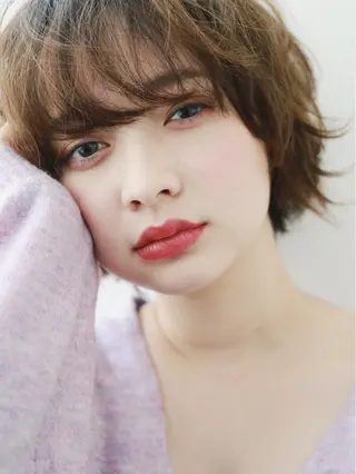 ショート アンブレラカラー💫 フェイスフレーミングのヘアスタイル