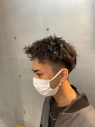ショート カラー パーマ メンズ 🔥メンズ超特化🔥 青木海斗のヘアスタイル