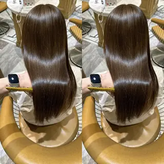 ロング 服部大地/ブリーチ 無しWカラー髪質改善のヘアスタイル