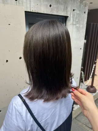 ミディアム ☀️コミヤマミユ☀️ /パーマ/ハイトーンのヘアスタイル