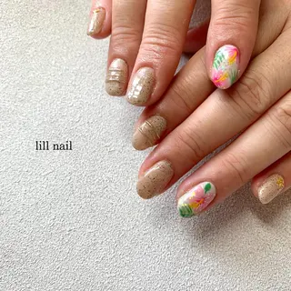 ミディアム pllia beautyのネイルデザイン