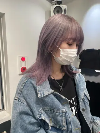 ミディアム カラー パーマ ヘアアレンジ メンズ キッズ ネイル マツエク・マツパ アイブロウ 艶ハイトーン/ヘア アレンジAYAKAのヘアスタイル