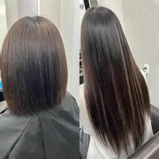 ロング カラー alpha. カラーエクステ下妻のヘアスタイル