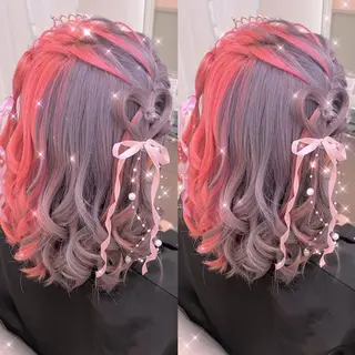 ミディアム ヘアアレンジ lien ヒジリのヘアスタイル