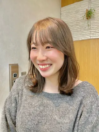 カラー 暖色/透明感カラー /nanami🌼のヘアスタイル