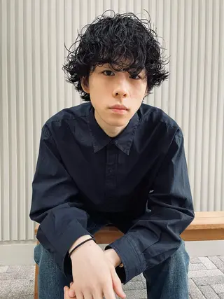 ショート メンズ おしゃれパーマ メンズ特化/みーまんのヘアスタイル