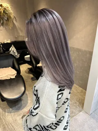 ロング カラー ダブルカラー 韓国ヘアKYONのヘアスタイル