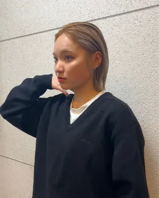 ショート カラー 名古屋栄/ブリーチ/ ボブ🧃木下桃嘉のヘアスタイル