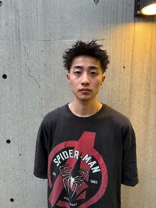 ショート パーマ メンズ 《メンズ支持NO.1 ×艶ブラウン》ソウタのヘアスタイル