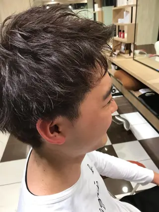 ショート メンズ Lamp所属・ショート／透明感 カラー加治竜汰💡のヘアスタイル