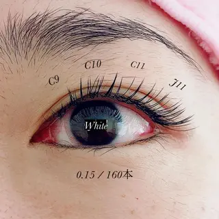 マツエク・マツパ White/マツエク /まつパ/耳つぼのマツエク・マツパデザイン