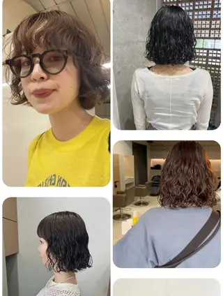ショート パーマ ヘアアレンジ ☀️青空SORA /ショートボブ☁️のヘアスタイル