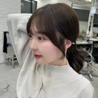 セミロング 映える顔まわり/前髪 特化 💗 ユキマのヘアスタイル