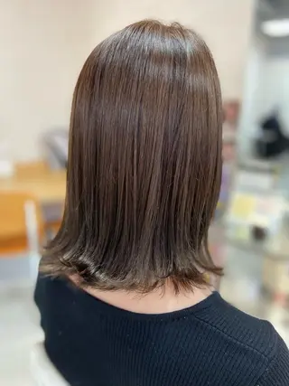 ミディアム カラー 菊地 美憂のヘアスタイル