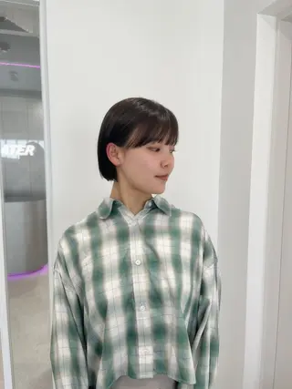 ショート 縮毛矯正/ハイトーン /パーマ/前原汐🎐のヘアスタイル