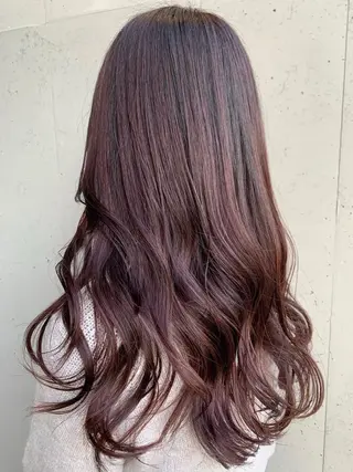 ロング カラー 顔周り/暗髪カラー /アベ マホのヘアスタイル