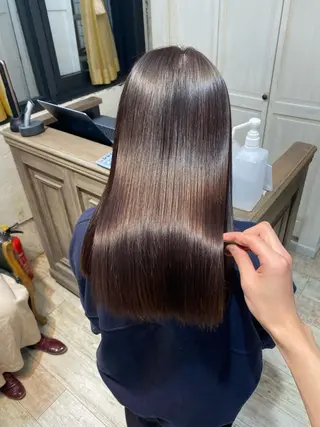 ロング shinka 髪質改善　縮毛矯正所属・美髪ストレート/美髪 レイヤー特化増原優斗のヘアスタイル