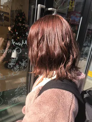 ミディアム カラー 樋渡 侑希のヘアスタイル