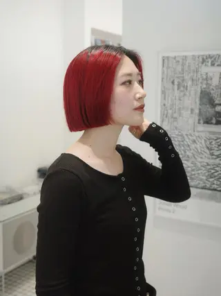 ショート カラー 🌱ぱつっと/ボブ 🌱のヘアスタイル