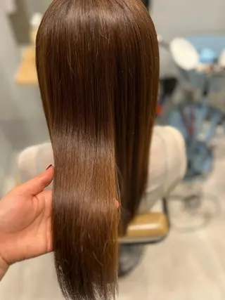 ロング シミズ リホのヘアスタイル