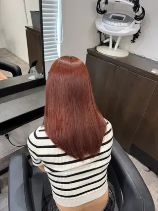 ロング カラー ヘアアレンジ 💗暖色特化ピンク/ 赤髪💗HARUNAのヘアスタイル