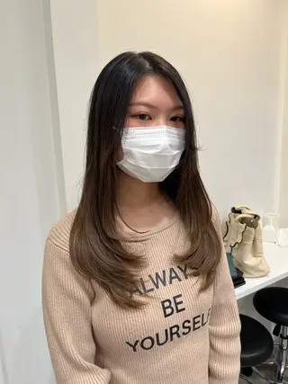 ロング カラー ヘアアレンジ 無料カットモデル‪✨ ✂️Nanami🌷のヘアスタイル