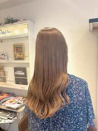 ロング カラー ハイトーンカラー新井 彩斗EIGHT新宿のヘアスタイル