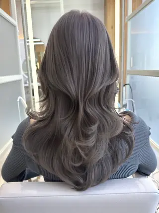 セミロング カラー 顔周り特化/韓国ヘア /レイヤー/吉野幸大のヘアスタイル