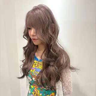 ロング カラー ハイトーン/ウルフ/ レイヤー/Asukaのヘアスタイル