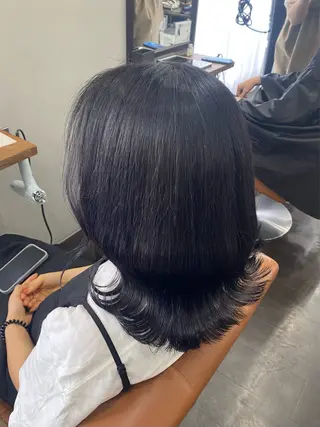 ミディアム カラー ヘアアレンジ 🍒ᩚ名駅/艶髪 縮毛矯正/あゆ🍒ᩚのヘアスタイル