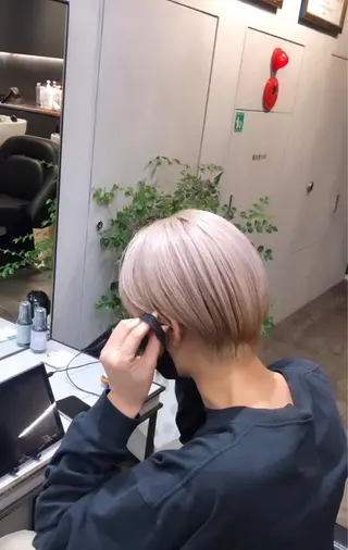 ショート 🌸ハイトーン 新田　廉 🌸のヘアスタイル