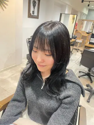 ミディアム 無料カットモデル 森田柊🐺のヘアスタイル