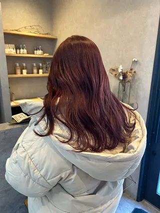 セミロング カラー いなみね はるきのヘアスタイル