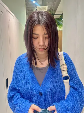 ミディアム saki‪🌱‬♡ /髪質改善カラーのヘアスタイル