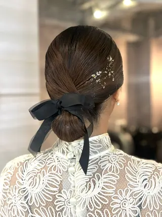 ミディアム ヘアアレンジ 💘Kurea💘 艶髪/韓国/暗髪のヘアスタイル