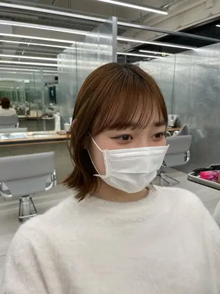 ショート 暖色🎀ゆるふわ☁️ MOERI 🍒のヘアスタイル