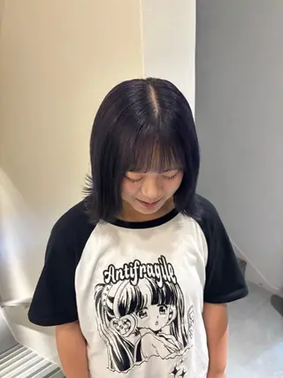 ミディアム カラー 上條 響子のヘアスタイル