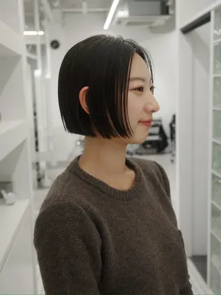 ショート カラー 🌱ぱつっと/ボブ 🌱のヘアスタイル