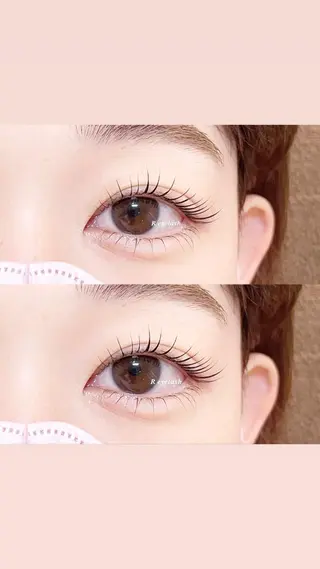 セミロング カラー パーマ ヘアアレンジ メンズ キッズ ネイル マツエク・マツパ アイブロウ 𝑹 eyelashのマツエク・マツパデザイン