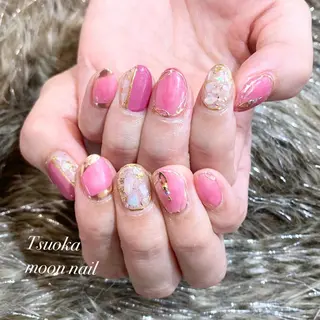 ネイル 🌙都岡 ムーンネイルのネイルデザイン