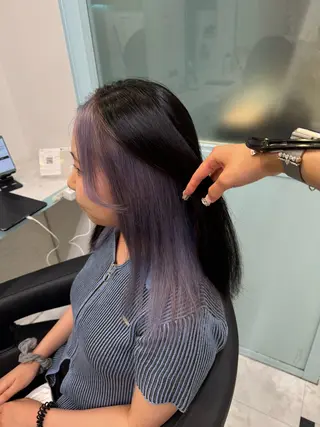 セミロング カラー 暖色🩷透明感カラー ♡Maika♡のヘアスタイル