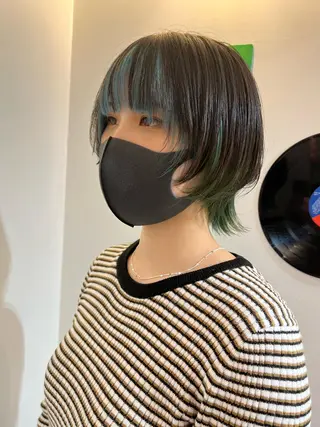 ショート カラー ヘアアレンジ 🧨ブリーチー×ボブ レイヤー💎じゅえるのヘアスタイル